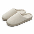 Hausschuhe Größe 38/39 aus Cordstoff in Creme mit geschlossener Spitze