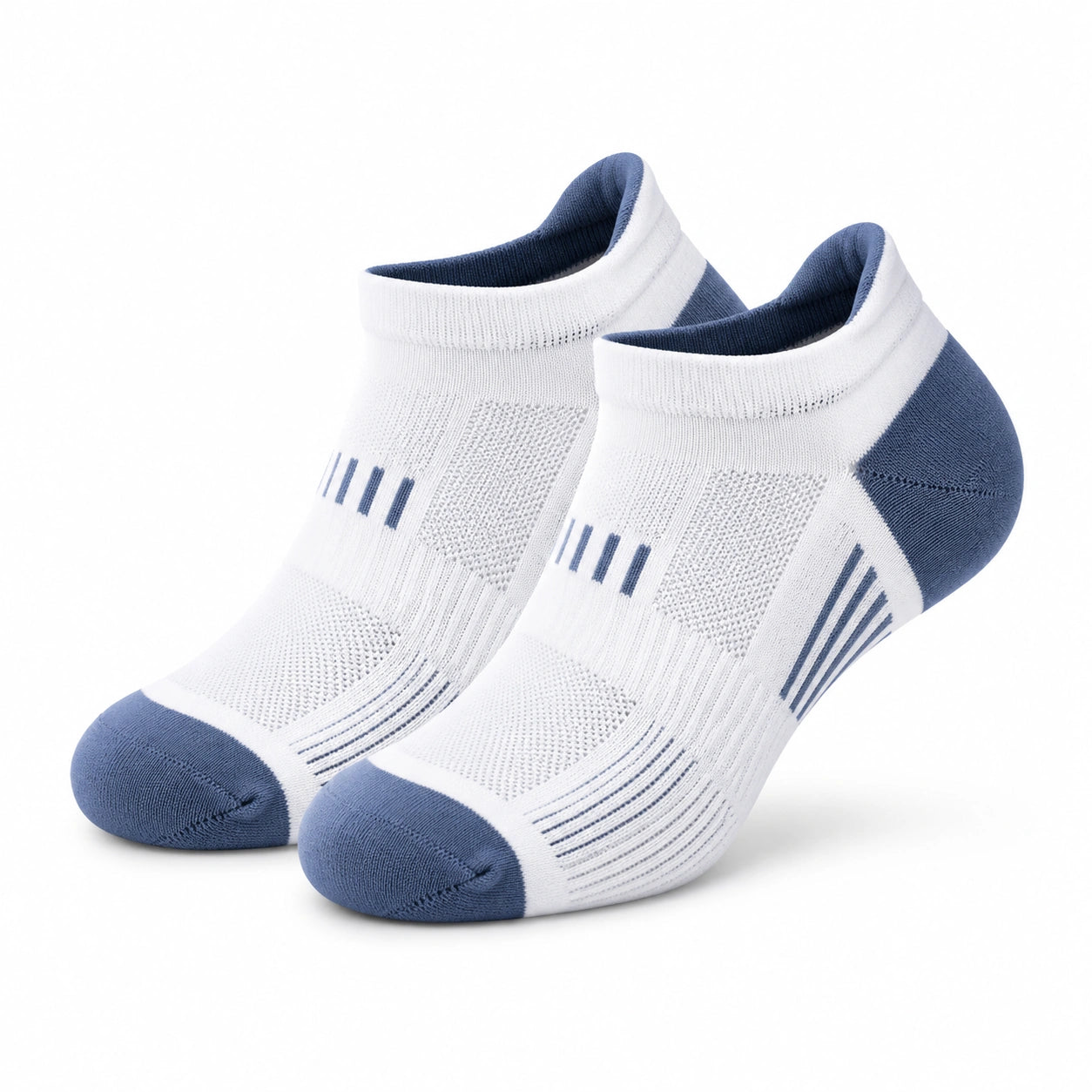 Sportsocken 39-42 Weiß Blau atmungsaktive Knöchelsocken