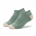 Sneakersocken 43-46 aus Textil in Salbeigrün und Beige mit Strickstruktur