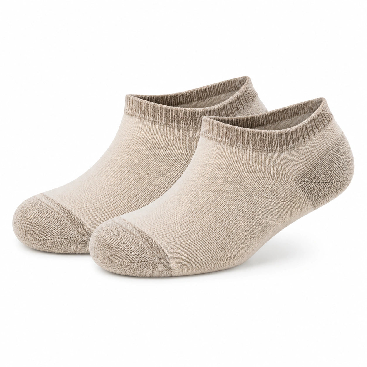 Sneakersocken 43-46 aus Textil in Beige für Alltag mit geripptem Bund